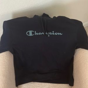Black and teal champion hoodie